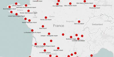 Flughafen Frankreich Karte