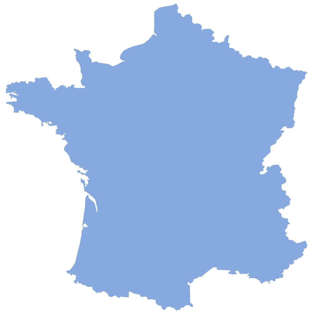 Frankreich-Vektor-Karte