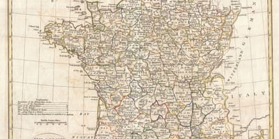 Antike Karte von Frankreich