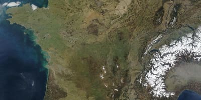 Karte von Frankreich mit Sat