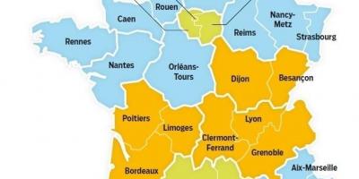 Schule Karte von Frankreich