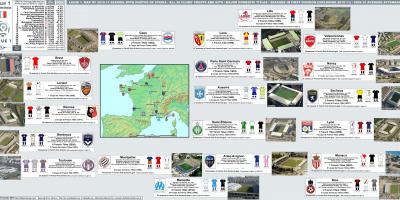 Karte von Frankreich-Stadion