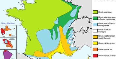 Karte von Frankreich Wetter