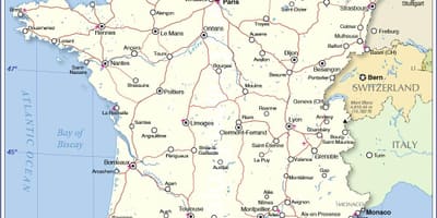 Karte von Frankreich Hauptstadt