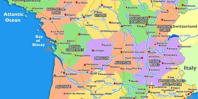 Frankreich in einer Karte