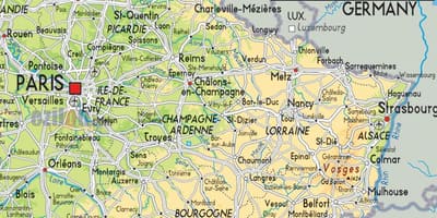 Karte Frankreich Nord-Ost