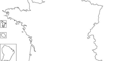 Einfache Karte von Frankreich