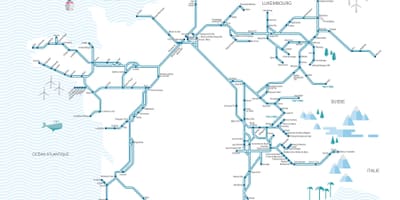 Tgv Frankreich-Netzwerk-Karte