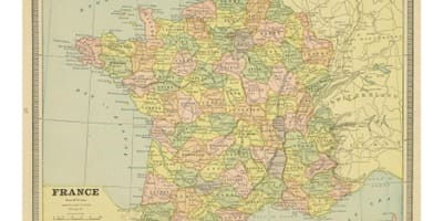 Karte von Frankreich vintage